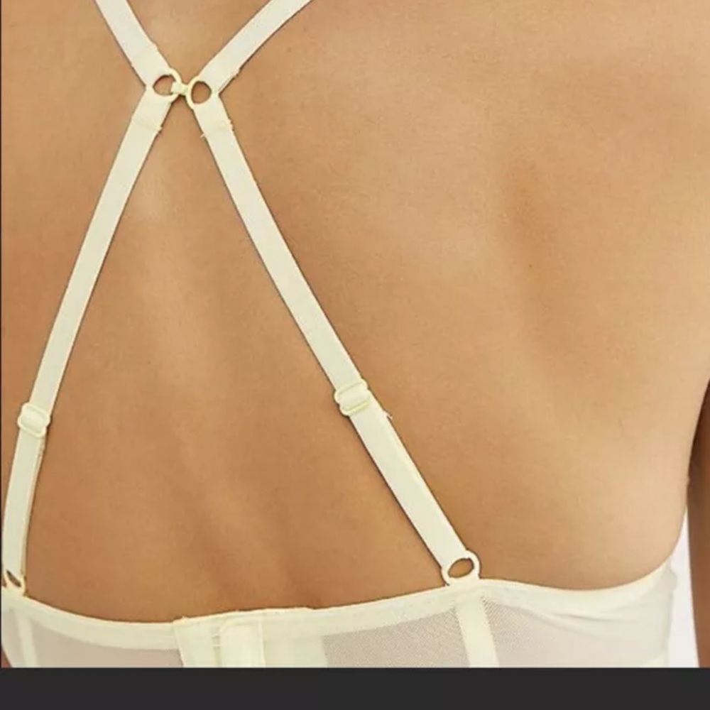 Free People Veronica Lace Bra 36D Faded Sunshine - Picture 5 of 12